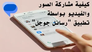 واجهة تطبيق Google Messages تُظهر إرسال وسائط