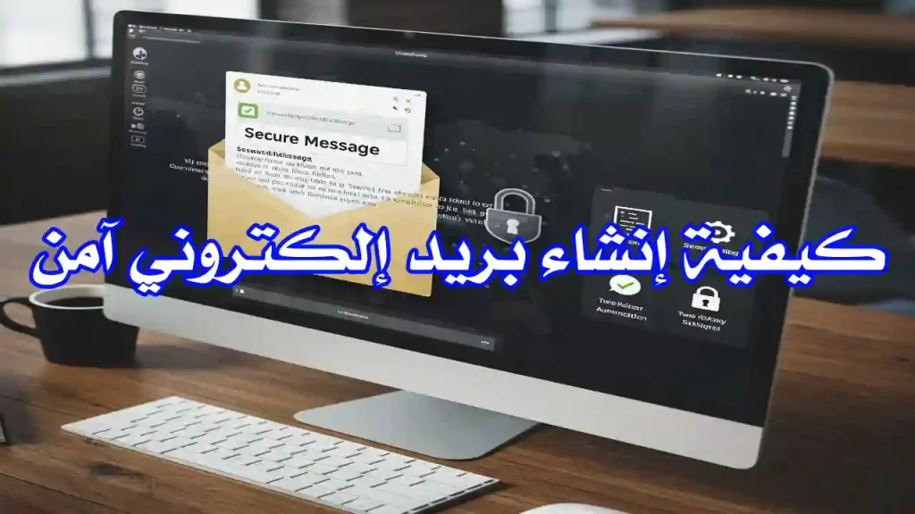 أيقونة قفل تظهر فوق رمز بريد إلكتروني على شاشة جهاز