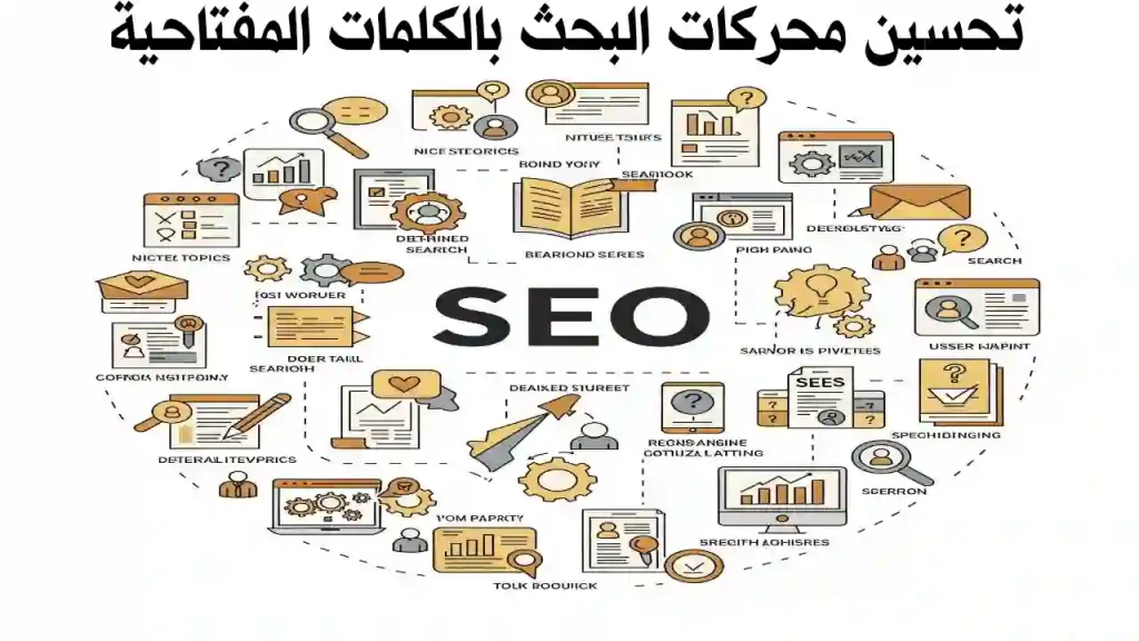 الكلمات الرئيسية - دليل شامل لتحسين محركات البحث | Info All Tec شاشة تعرض أدوات تحليل الكلمات المفتاحية لتحسين محركات البحث