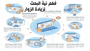 مخطط يوضح نية المستخدم في محركات البحث وتصنيفاتها