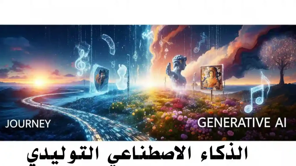 الذكاء الاصطناعي التوليدي - رحلة في عالم الإبداع الجديد | Info All Tec فن رقمي تم إنشاؤه باستخدام الذكاء الاصطناعي التوليدي