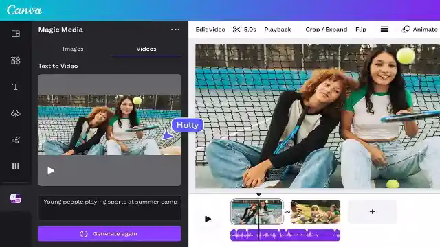 صورة لواجهة Canva AI Video Generator — مولد الفيديو بالذكاء الاصطناعي