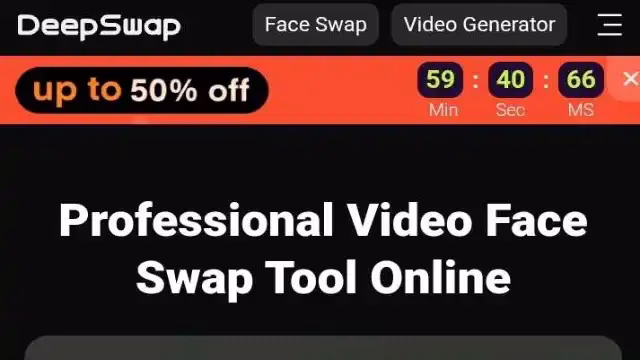 صورة تعرض واجهة DeepSwap