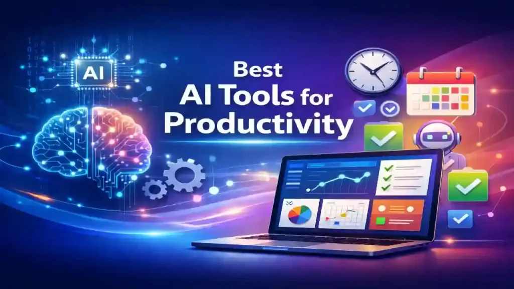 Best AI tools for productivity showing task automation and smart workflows