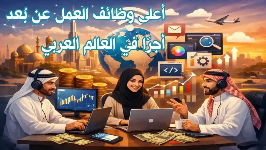 أعلى وظائف العمل عن بُعد أجرًا في العالم العربي اليوم | Info All Tec أعلى وظائف العمل عن بُعد أجرًا موضحة من خلال محترفين عرب يعملون عن بُعد في البرمجة والأمن السيبراني والتحليل المالي