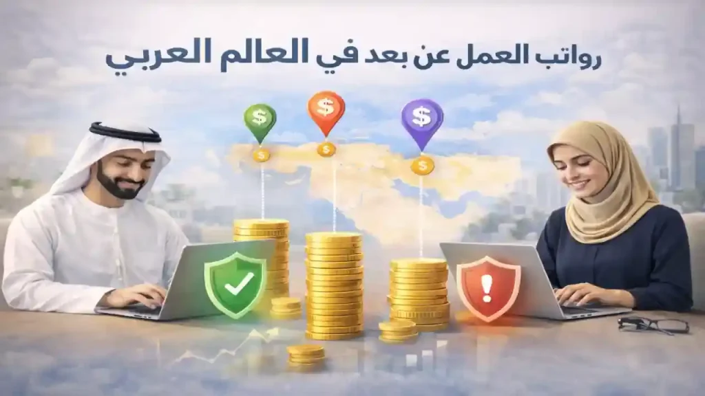 رواتب العمل عن بُعد في العالم العربي وفرص النمو الوظيفي اليوم | Info All Tec رواتب العمل عن بُعد في العالم العربي موضحة باختلاف مستويات الدخل بين محترفين عرب يعملون عبر الإنترنت