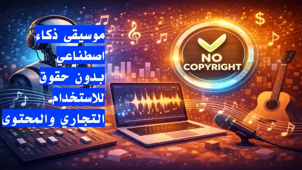 إنشاء موسيقى ذكاء اصطناعي بدون حقوق مناسبة للاستخدام التجاري والفيديوهات